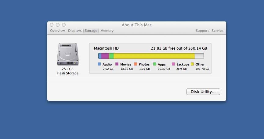 how to free up space on mac book air