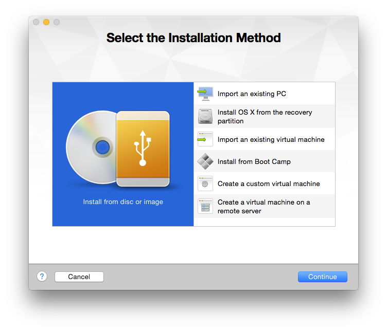 p2v mac os x vmware