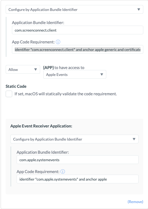 connectwise control mac permissions